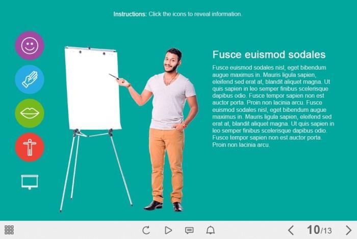Cutout Character with Flipchart — Download Adobe Captivate Templates