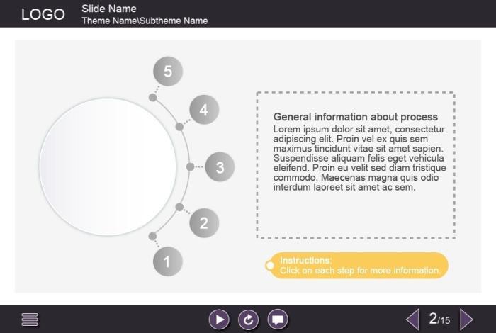 Five Clickable Circles — Captivate Template-0