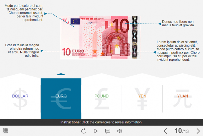 Currency Icons — Download Trivantis Lectora Templates