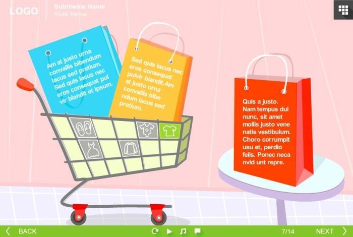 Text on Shopping Bags — Download Storyline Templates