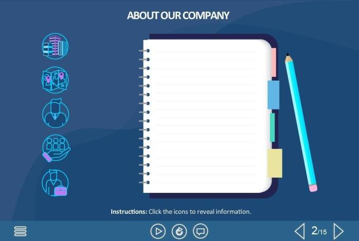 Notebook with Icons — Storyline Template-0