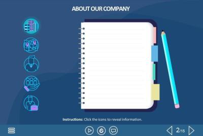 Notebook with Pen — Articulate Storyline Template