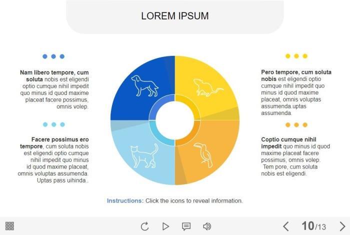 Clickable Sectors — e-Learning Templates for Trivantis Lectora