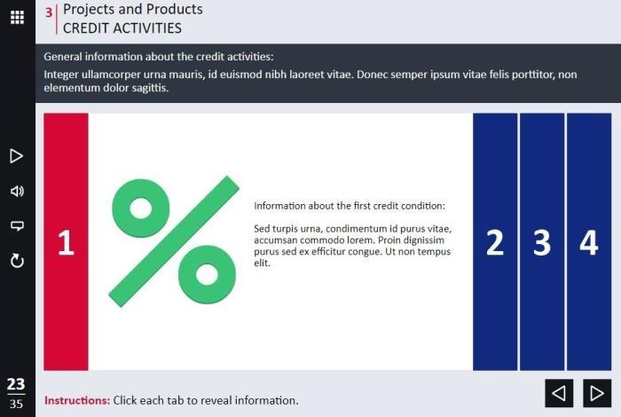 Accordion Slide — eLearning Trivantis Lectora Templates