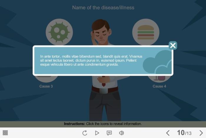 Diseases and Illnesses Buttons — Storyline Template-55167