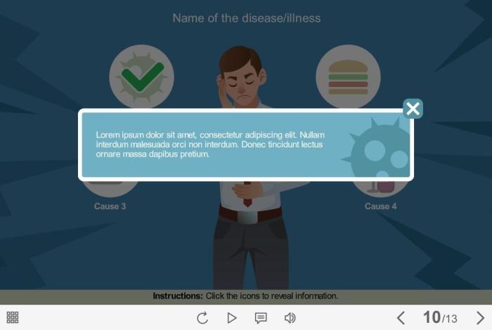 Diseases and Illnesses Buttons — Storyline Template-55169