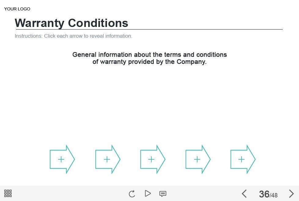 Warranty Conditions in Tabs — Captivate Template-0