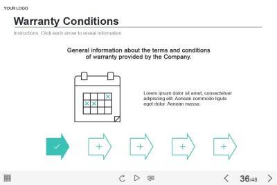 Warranty Conditions in Tabs — Captivate Template-53581