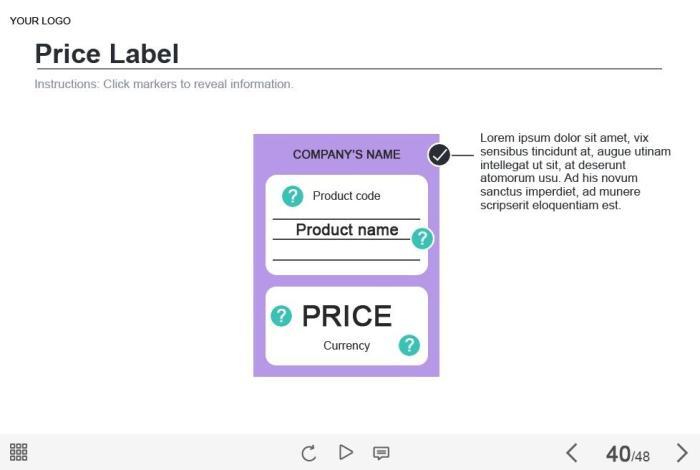 Price Label with Markers — Captivate Template-53593
