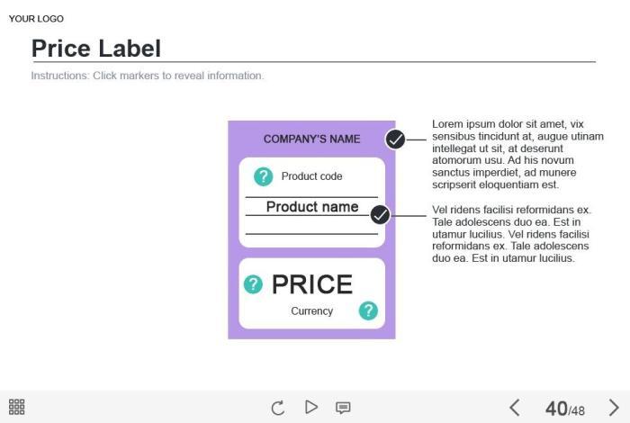 Price Label with Markers — Captivate Template-53591