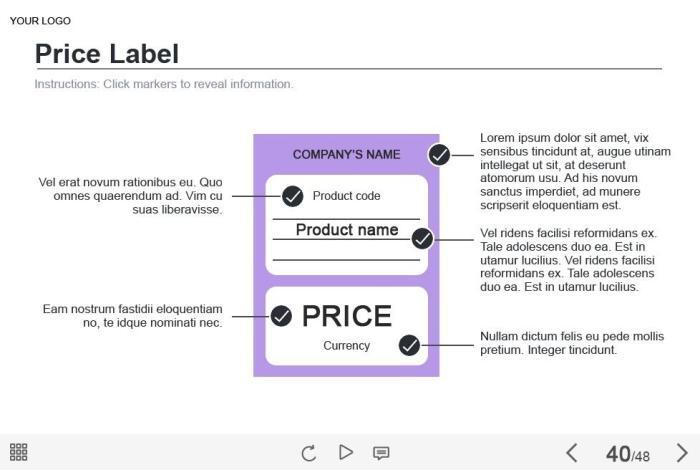 Price Label with Markers — Captivate Template-53594