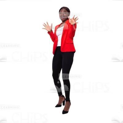 Surprised Cutout Business Woman With Gesture Push Off-0