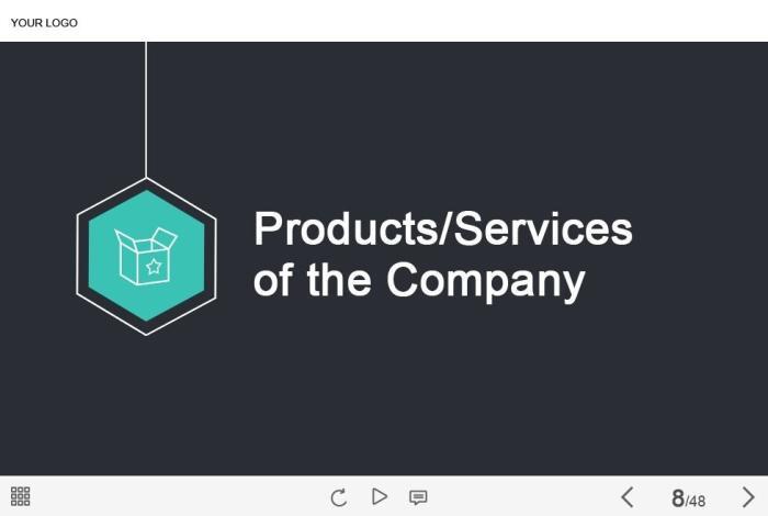 Company`s Products / Services Course Starter Template — Adobe Captivate-53392
