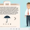 Happy Vector Man Holding Umbrella — Download Adobe Captivate Templates