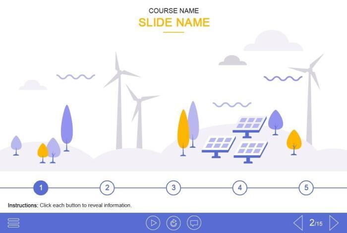 Five Clickable Topics — Captivate Template-53713