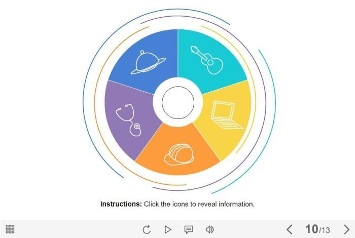 Sectors with Icons — Lectora Template-0