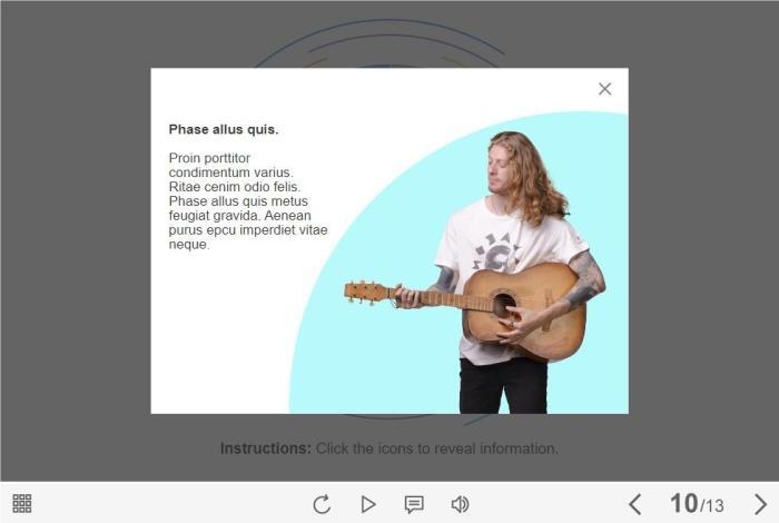 Cutout Man with Guitar — eLearning Lectora Publisher Templates