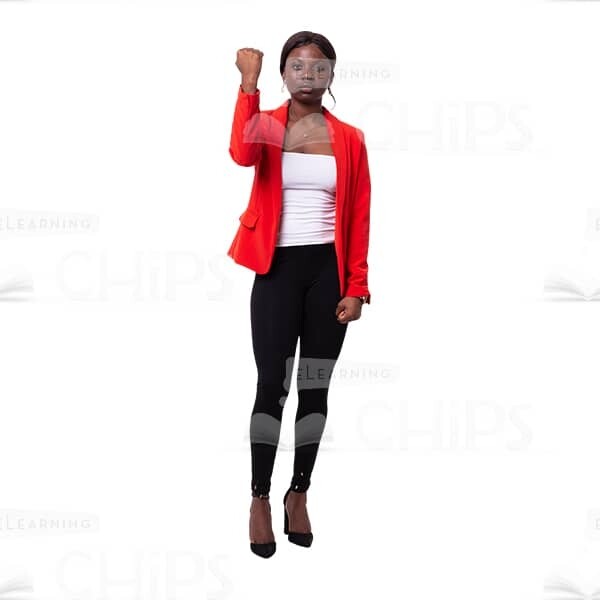 Serious Businesswoman Looking At Camera With Gesture Yes Photo Cutout-0