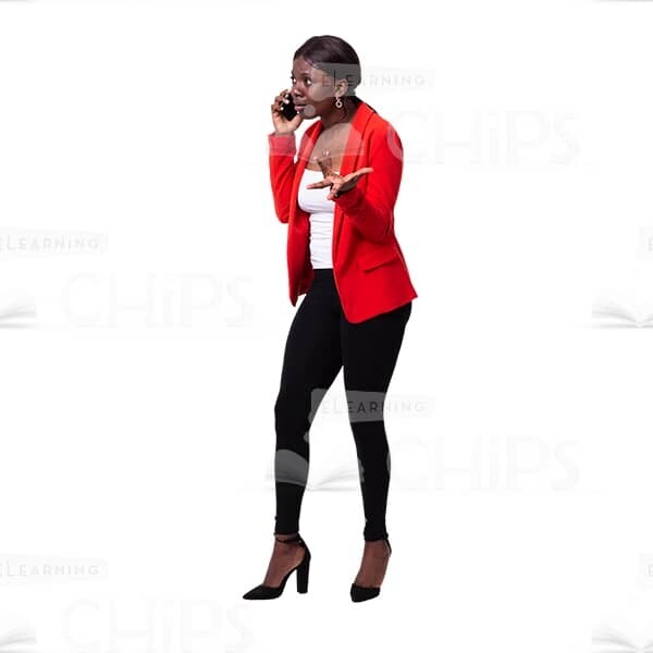 Disagree Businesswoman Talking On The Phone Photo Cutout-0