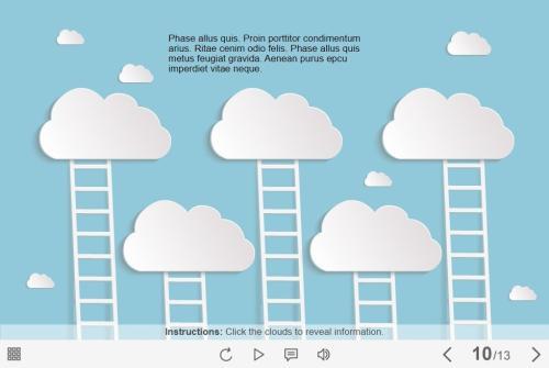 Clickable Clouds — Lectora Template-0