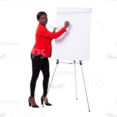 Attractive Businesswoman Making Notes On The Board Cutout Image-0