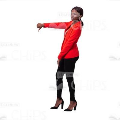 Image Cutout Young Serious Woman With Gesture Dislike-0