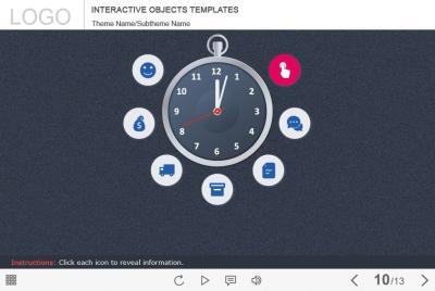 Icons Around Stopwatch — Captivate Template-54761