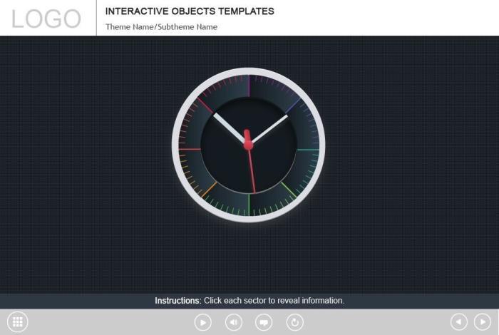 Clickable Clock Sectors — Captivate Template-0