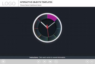 Clickable Clock Sectors — Captivate Template-54769