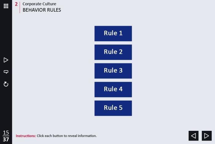 Tabs with Behavior Rules — Captivate Template-0