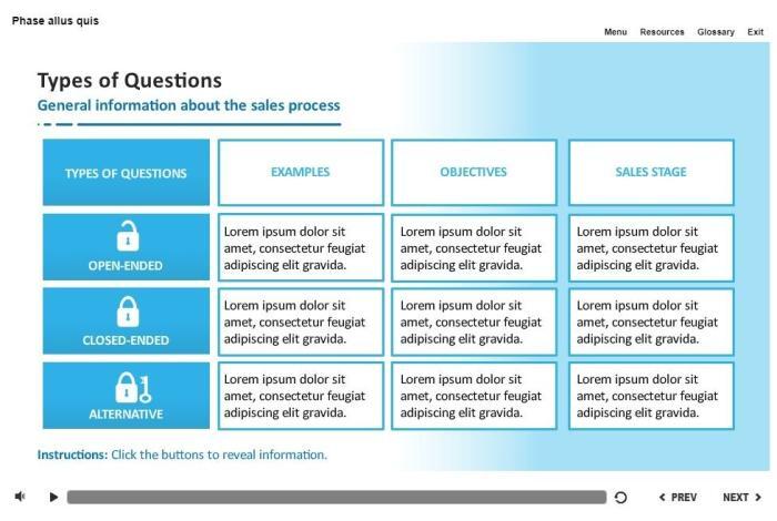 Table with Three Buttons — Storyline Template-55029