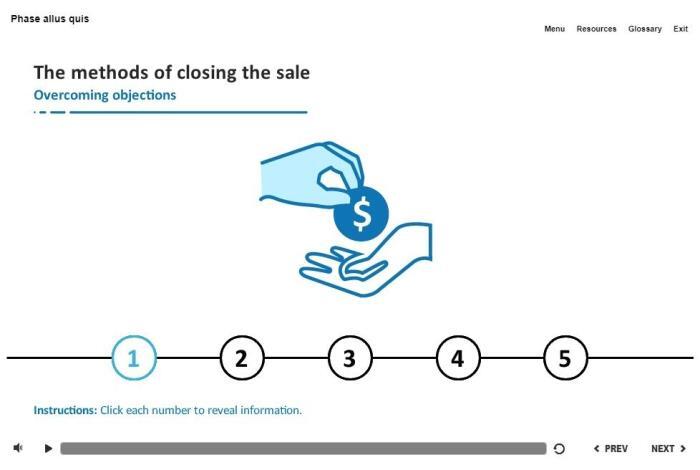 Closing the Sale Tabs — Storyline Template-55086