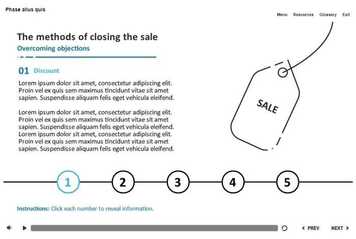 Closing the Sale Tabs — Storyline Template-55088