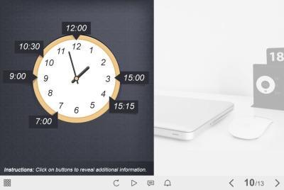 Wall Clock With Clickable Buttons — Captivate Template-0