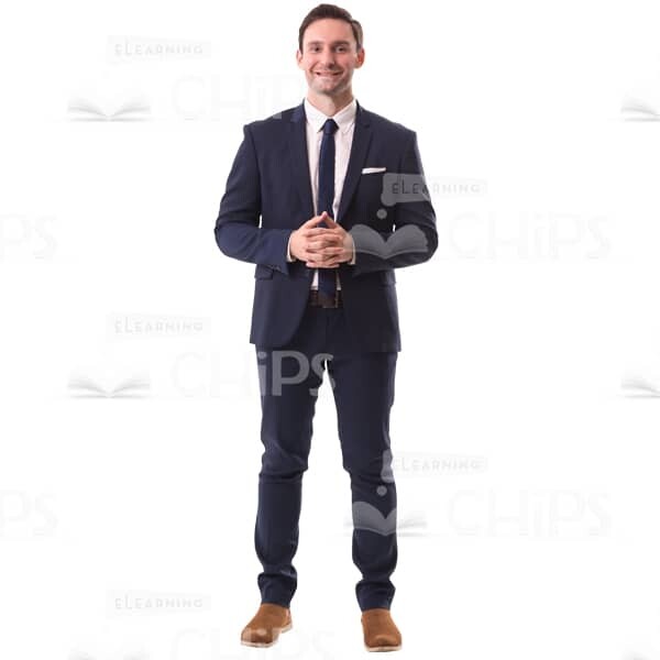 Smiling Young Man Holding Arms In Lock Cutout Photo-0