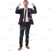 Handsome Cutout Man Making Gesture Yes Both Hands-0