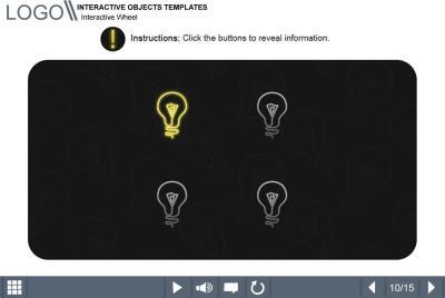 Clickable Light Bulbs — Captivate Template-55233