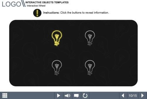 Clickable Light Bulbs — Captivate Template-55233