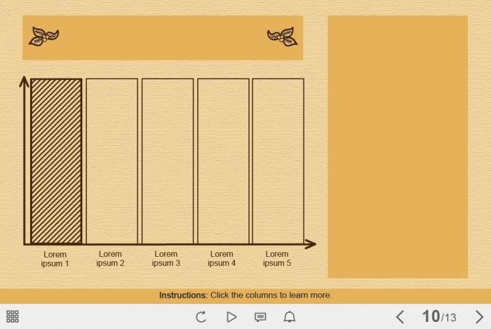 Interactive Column Chart — Captivate Template-55541