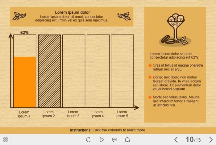 Interactive Column Chart — Captivate Template-55540