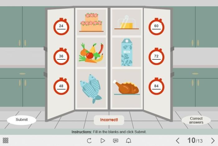 Food Storage Quiz — Captivate Template-55545