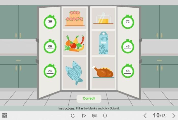 Food Storage Quiz — Captivate Template-55547