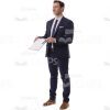 Excited Cutout Man Offering Look Inside Of Folder-0