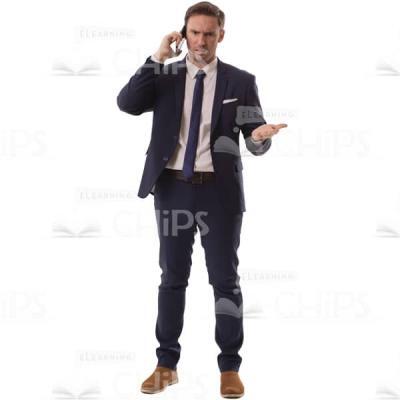 Businessman Have Negative Conversation Cutout Photo-0
