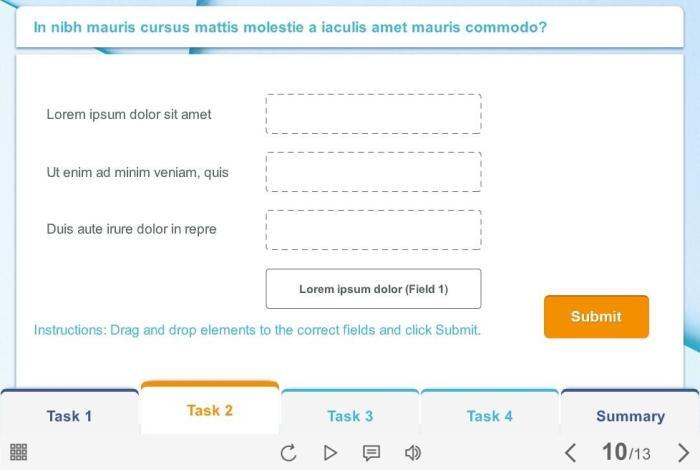 Quiz Tabs — Storyline 3 Template-55682