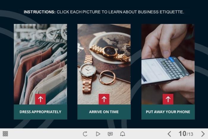 Business Etiquette Flip Cards — Storyline Template-55729