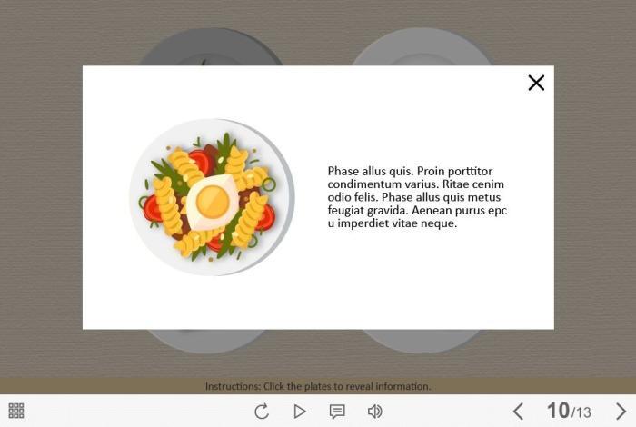 Plates with Foods — Captivate Template-55609