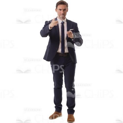 Business Man Pointing Hands Cutout Image-0