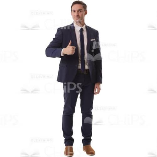 Optimistic Man With Approved Sign Picture Cutout-0