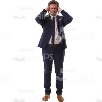 Young Man Stressed By Noise Picture Cutout-0